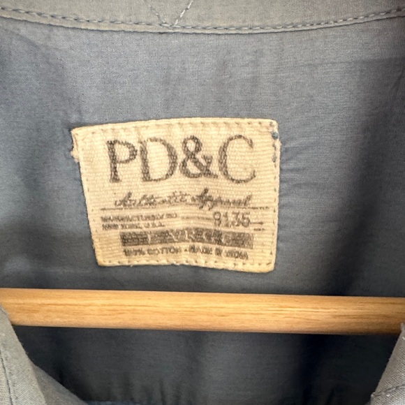 PD&C Men's Casual Gray Button Down Shirt - Picture 2 of 5